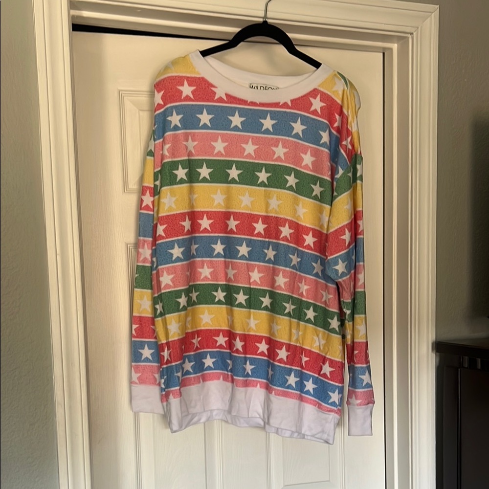 Wildfox Multicolor Star Sweatshirt